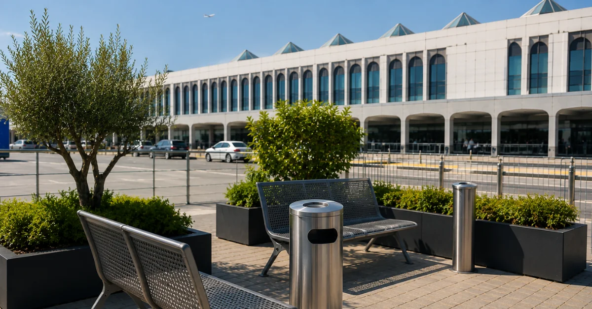 heraklion airport smoking area